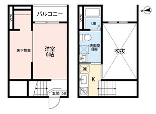 野並駅 徒歩5分 1階の物件間取画像